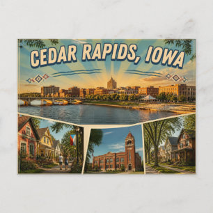 Cartão postal de Cedar Rapids Iowa