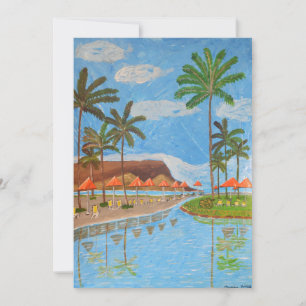 Cartão postal de cena tropical