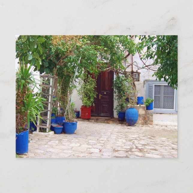 Cartão postal de cerâmica azul (Frente)