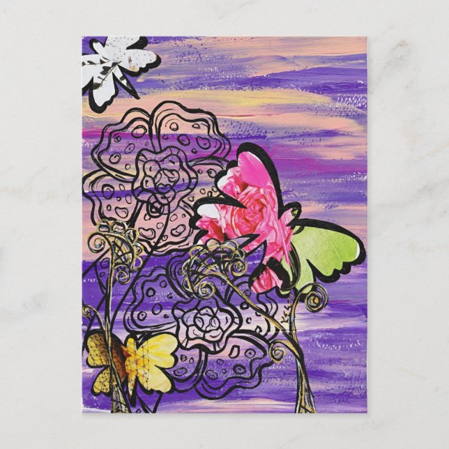 Cartão postal de chapéus de borboleta (Frente)