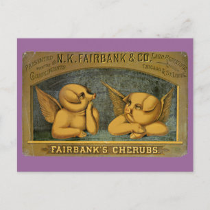 Cartão postal de Cherub Angel Pigs
