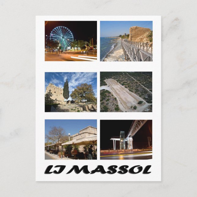 Cartão postal de Chipre Limassol (Frente)