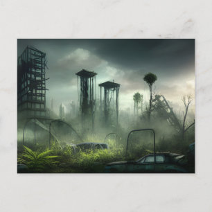 Cartão postal de cidade pós-apocalíptica