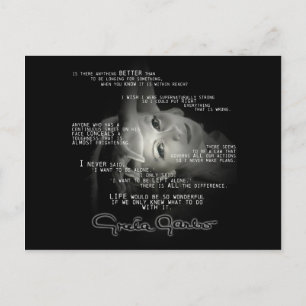 Cartão Postal de Citação de Greta Garbo