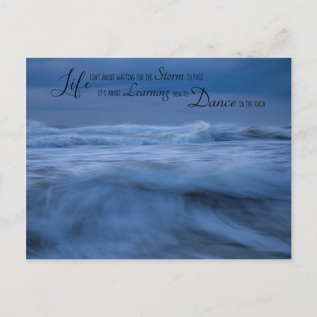 Cartão postal de citação inspiracional e motivacio (Frente)