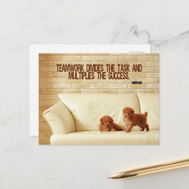 Cartão postal de citação inspiracional "Sucesso do (Frente/Verso In Situ)