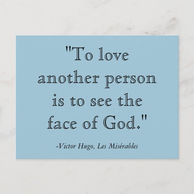 Cartão postal de citação Les Misérables (Frente)