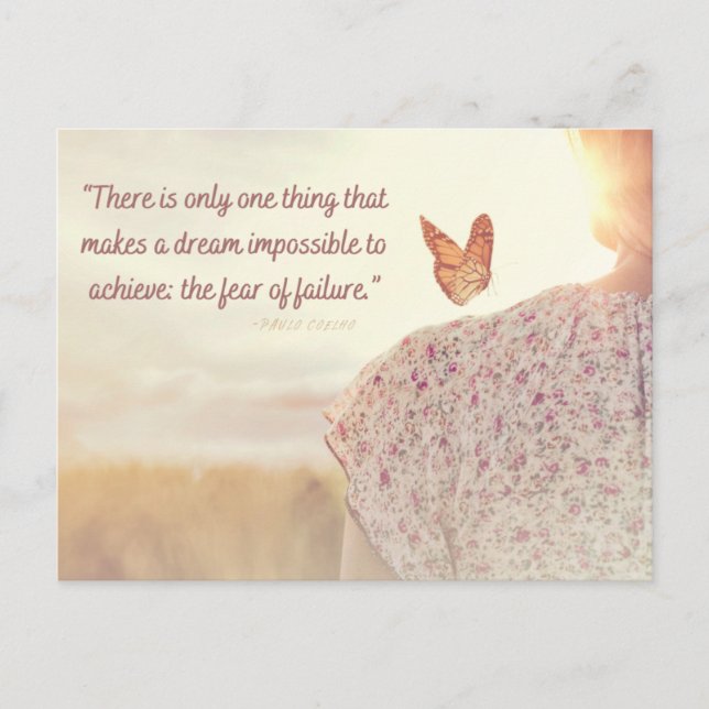 Cartão postal de citação Medo do Fracasso (Frente)