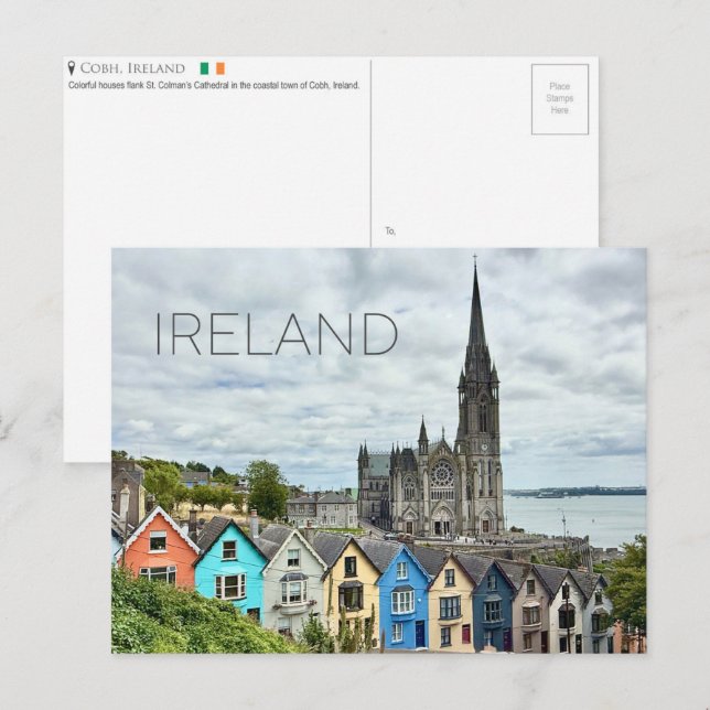 Cartão postal de Cobh, Irlanda (Frente/Verso)