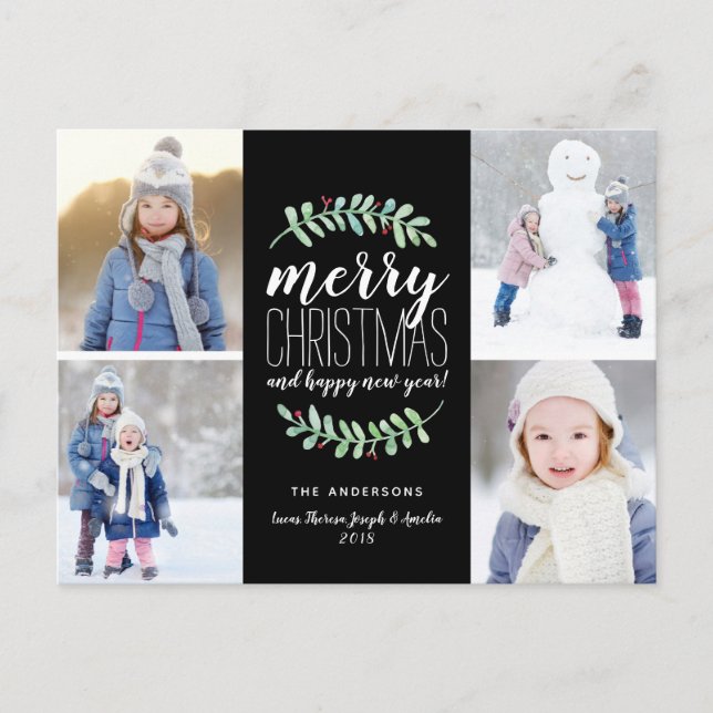 Cartão postal de Colagem de Fotos do Feriado 4 da  (Frente)