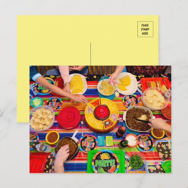 Cartão postal de comida da Taco Fiesta (Frente/Verso)