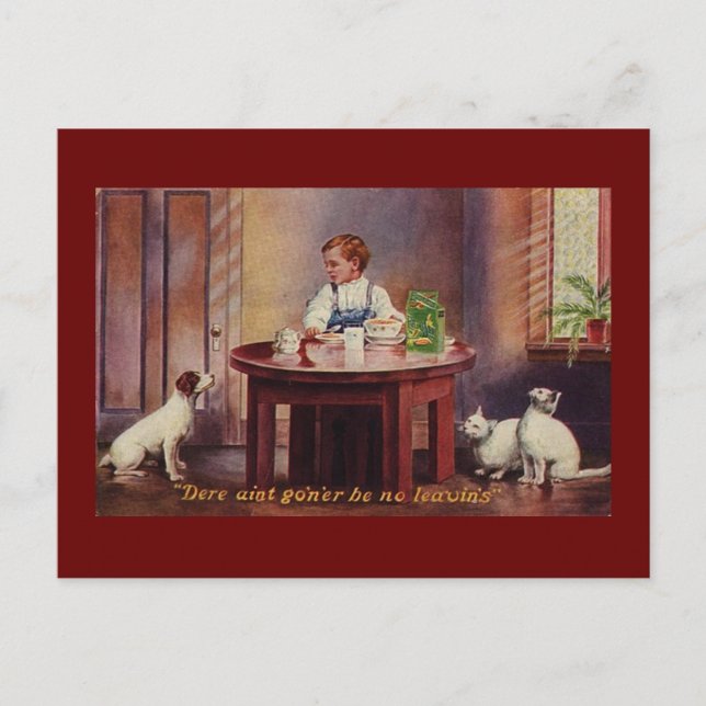 Cartão postal de Comida Vintage (Frente)