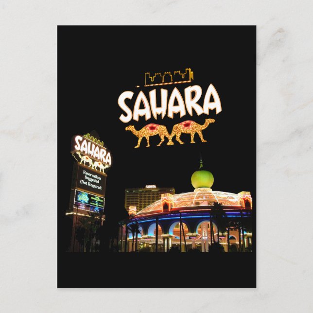 Cartão postal de compilação do Sahara Las Vegas (Frente)