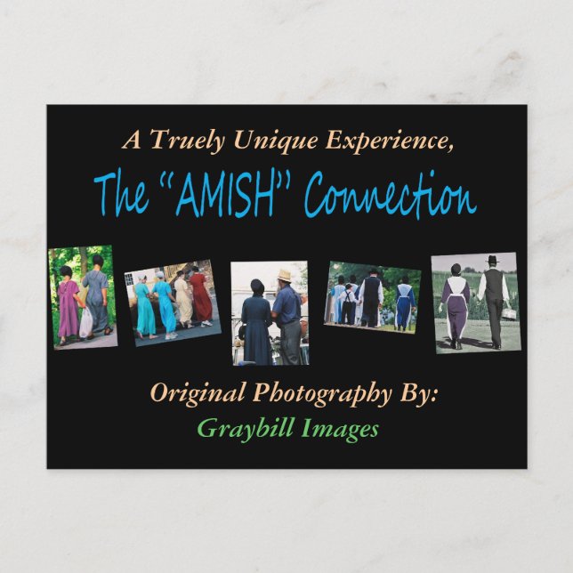 Cartão postal de conexão "AMISH" (Frente)