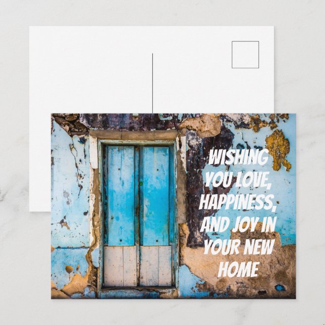 Cartão postal de congratulações de nova casa com p (Frente/Verso)