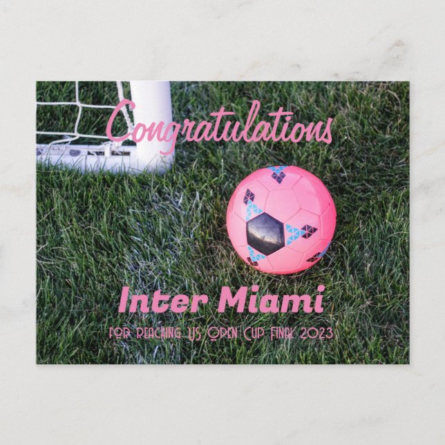 Cartão postal de congratulações do Inter Miami (Frente)