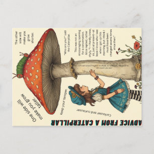 Cartão postal de conselho de uma lagarta