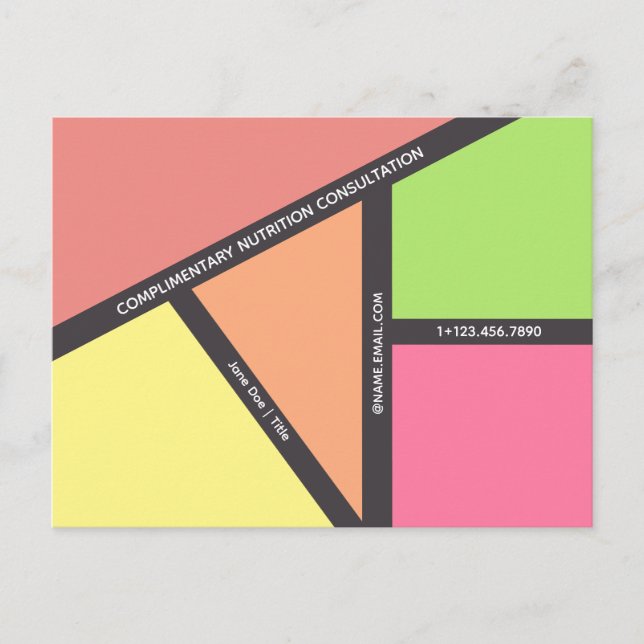 Cartão postal de consulta sobre nutrição complemen (Frente)