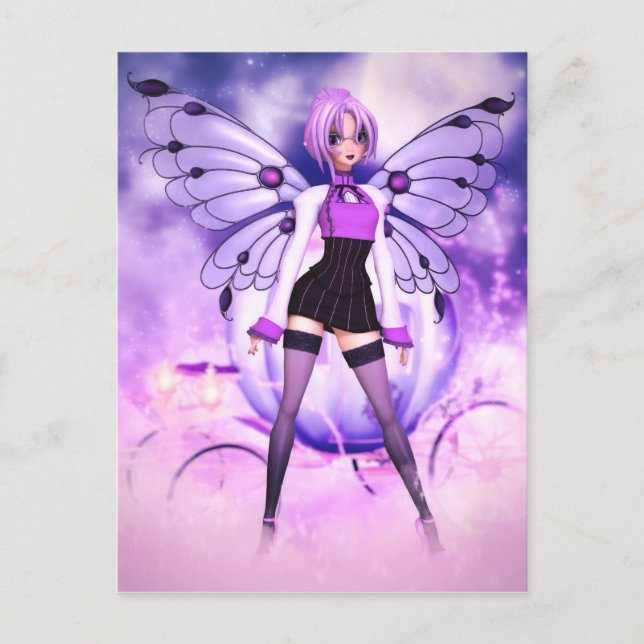 Cartão Postal de Contos de Fadas Fantasiosos (Frente)