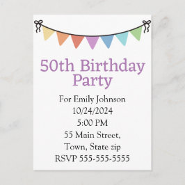 Cartão Postal de Convite