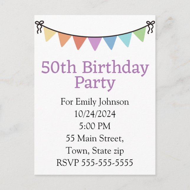 Cartão Postal de Convite (Frente)