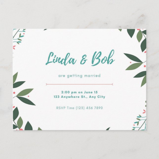 Cartão Postal de Convite (Frente)