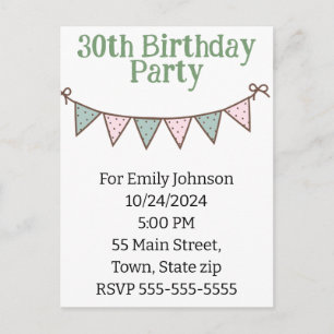 Cartão postal de convite