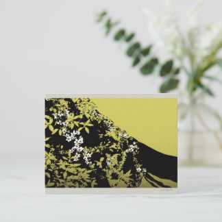CARTÃO POSTAL DE CONVITE 蒔絵風ユキヤナギの招待状ポストカード