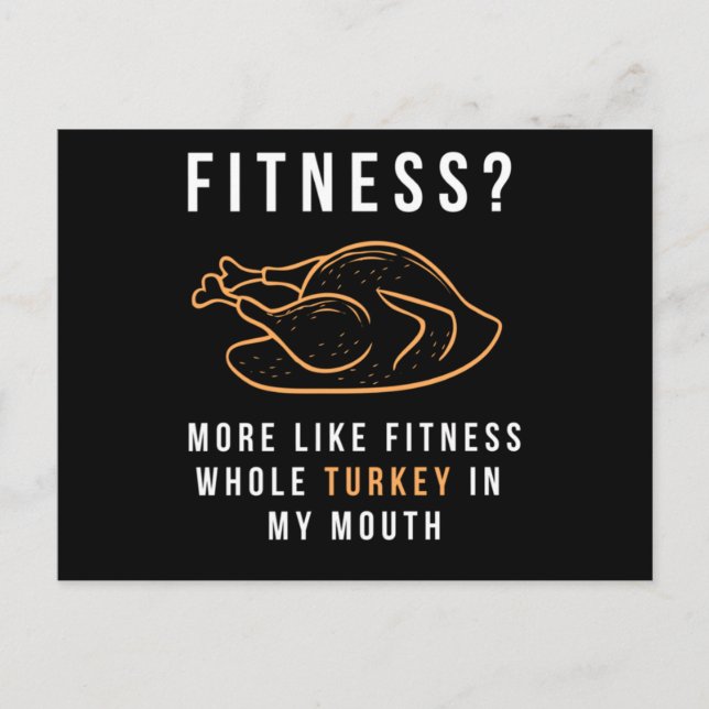 Cartão Postal De Convite 119.Engraçado Malhação De Ação De Graças Turca Em  (Frente)