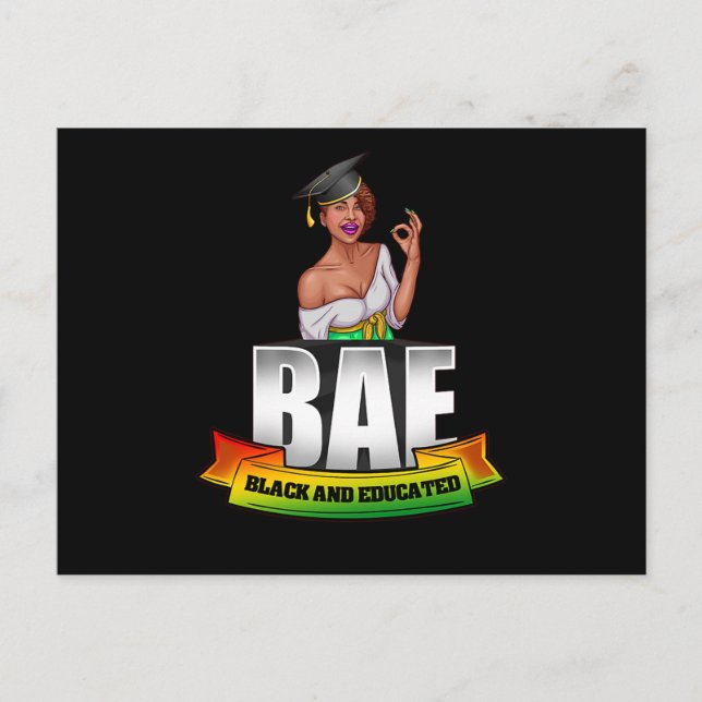 Cartão Postal De Convite 1 História Negra Mês Orgulho Negro Africano-Americ (Frente)