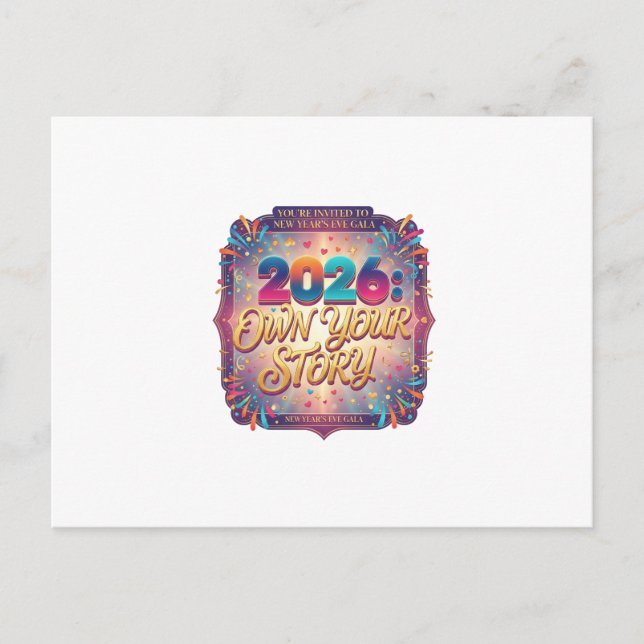 Cartão Postal De Convite 2026: Own Your Story Invitations (Frente)