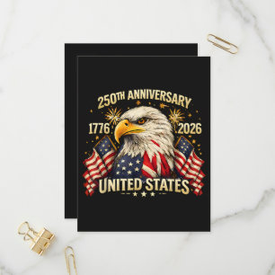 Cartão Postal De Convite 250º aniversário dos Estados Unidos 1776-2026