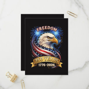 Cartão Postal De Convite 250º Aniversário EUA 1776-2026 Patriótico American