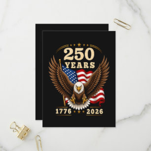 Cartão Postal De Convite 250 Aniversário EUA 250 Anos 1776-2026