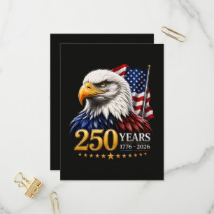 Cartão Postal De Convite 250 Anos Americanas 250º Aniversário Patriótico EU