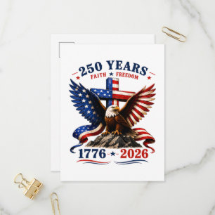 Cartão Postal De Convite 250 Anos de Fé e Liberdade