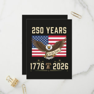 Cartão Postal De Convite 250 Anos de Patrimônio Americano 1776 2026