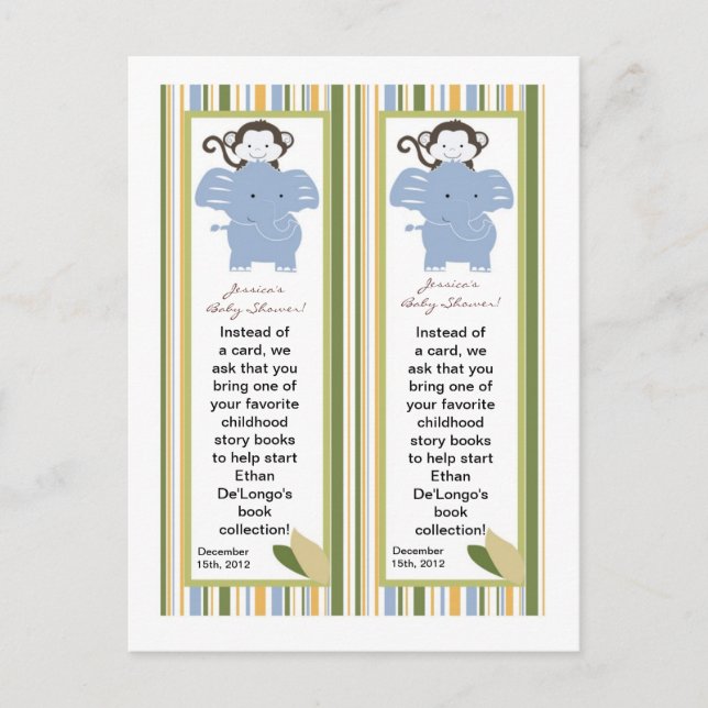 Cartão Postal De Convite 2 Favoritos Safari (Frente)