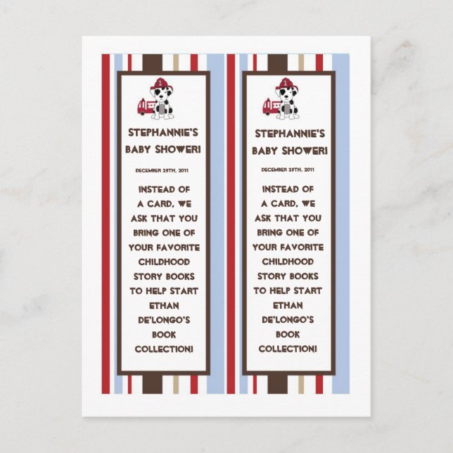 Cartão Postal De Convite 2 Marcadores Nojo Fire Engine (Frente)