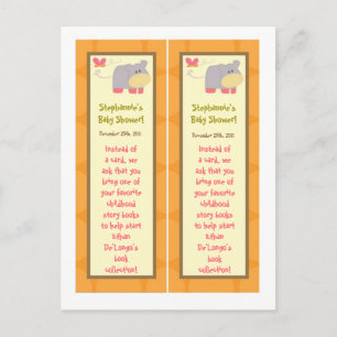 Cartão Postal De Convite 2 Marcadores Tropicais de Almofada Elefante-Selva