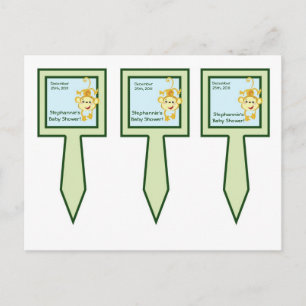 Cartão Postal De Convite 3 Bolo de Taça Escolhe Selva Floresta Chuva