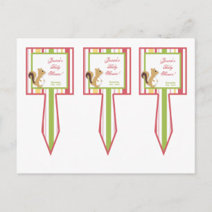 Cartão Postal De Convite 3 Taça Picada Amor e Nature Girl Woodland Owl