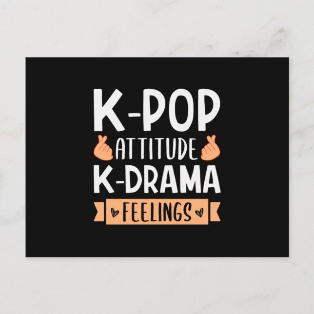 Cartão Postal De Convite 48.KPop Attitude KDrama Feelings (Frente)