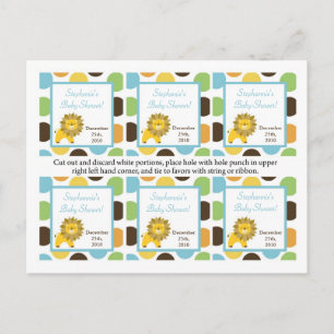 Cartão Postal De Convite 6 Marcas Favoritas Selva Rei Leão Safari Zoo Anima