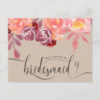 Cartão-postal de convite à Bridesmaid da Rússia