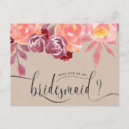 Cartão-postal de convite à Bridesmaid da Rússia