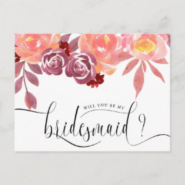Cartão-postal de convite à Bridesmaid da Rússia