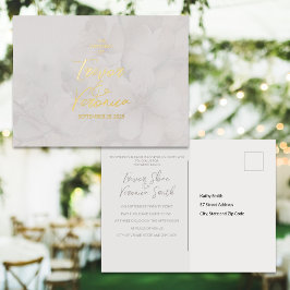 Cartão-postal de convite à cerejeira do casamento