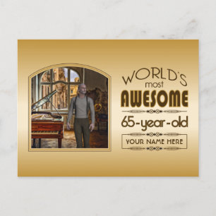 Cartão Postal De Convite A melhor foto personalizada do mundo do aniversári