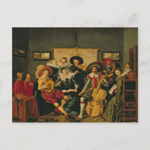 Cartão Postal De Convite A Musical Party, c.1625